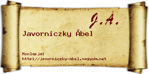 Javorniczky Ábel névjegykártya