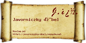 Javorniczky Ábel névjegykártya